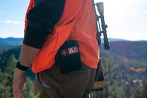 hiking trauma kit on belt