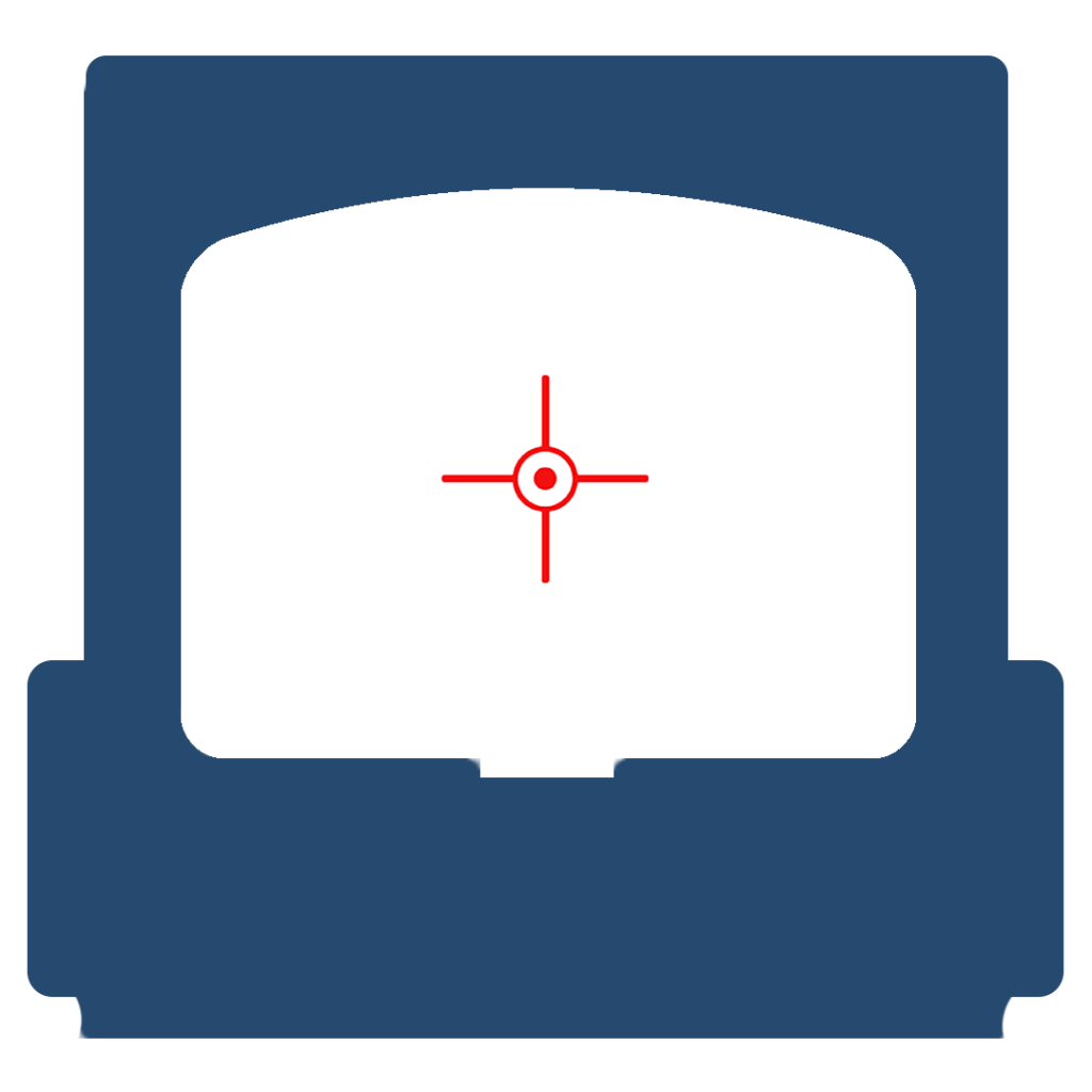 Dot + Crosshairs reticle Pistol optic Silhouette