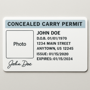 Concealed Carry Permit Mockup