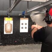 John Correia from ASP on the range training with the RangeTech Shot Timer.