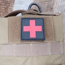 First aid patch on Coyote Tan