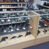 Inside california gun store Display