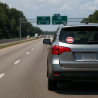 NRA member driving down interstate