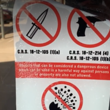 colorado gun law posted outside the capitol building