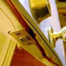 door kicked in - home security door