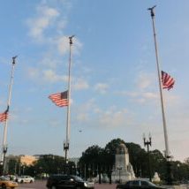 flags on patriot day