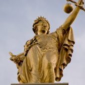 Golden Lady Justice, Bruges, Belgium